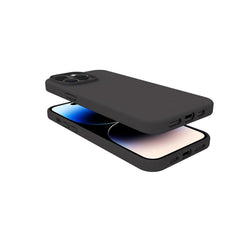 CROMO - Cover in morbido TPU con finitura soft touch colore nero compatibile con Apple iPhone 15 Pro [IPHONE 15 CASES]