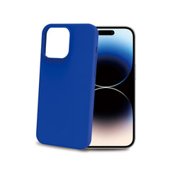 CROMO - Cover in morbido TPU con finitura soft touch colore blu compatibile con Apple iPhone 15 Pro [IPHONE 15 CASES]