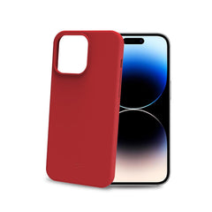 CROMO - Cover in morbido TPU con finitura soft touch colore rosso compatibile con Apple iPhone 15 Pro  [IPHONE 15 CASES]