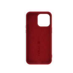 CROMO - Cover in morbido TPU con finitura soft touch colore rosso compatibile con Apple iPhone 15 Pro  [IPHONE 15 CASES]