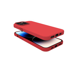 CROMO - Cover in morbido TPU con finitura soft touch colore rosso compatibile con Apple iPhone 15 Pro  [IPHONE 15 CASES]
