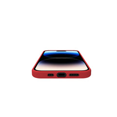 CROMO - Cover in morbido TPU con finitura soft touch colore rosso compatibile con Apple iPhone 15 Pro  [IPHONE 15 CASES]