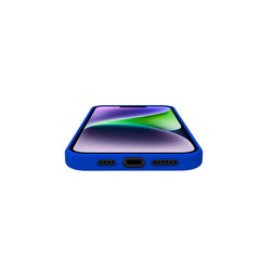 CROMO - Cover in morbido TPU con finitura soft touch colore blu compatibile con Apple iPhone 15 Plus [IPHONE 15 CASES]