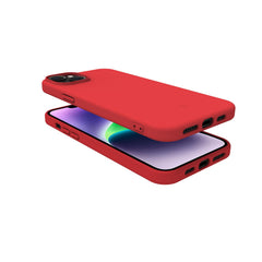 CROMO - Cover in morbido TPU con finitura soft touch colore rossa compatibile con Apple iPhone 15 Plus [IPHONE 15 CASES]