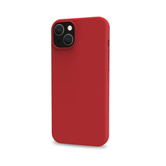 CROMO - Cover in morbido TPU con finitura soft touch colore rossa compatibile con Apple iPhone 15 Plus [IPHONE 15 CASES]