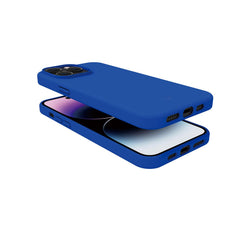 CROMO - Cover in morbido TPU con finitura soft touch colore blu compatibile con Apple iPhone 15 Pro Max  [IPHONE 15 CASES]