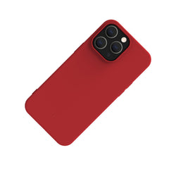 CROMO - Cover in morbido TPU con finitura soft touch colore rosso compatibile con Apple iPhone 15 Pro Max [IPHONE 15 CASES]