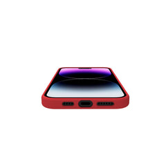 CROMO - Cover in morbido TPU con finitura soft touch colore rosso compatibile con Apple iPhone 15 Pro Max [IPHONE 15 CASES]