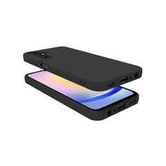 CROMO - Cover in morbido TPU con finitura soft touch colore nero compatibile con Samsung Galaxy A25 5G