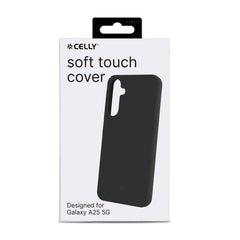 CROMO - Cover in morbido TPU con finitura soft touch colore nero compatibile con Samsung Galaxy A25 5G