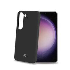 CROMO - Cover in morbido TPU con finitura soft touch colore nero compatibile con Samsung Galaxy S23 FE