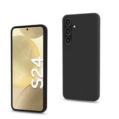 CROMO - Cover in morbido TPU con finitura soft touch colore nero compatibile con Samsung Galaxy S24 5G/ Galaxy S24 5G Enterprise Edition