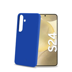 CROMO - Cover in morbido TPU con finitura soft touch colore blu compatibile con Samsung Galaxy S24 5G/ Galaxy S24 5G Enterprise Edition