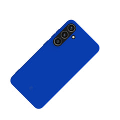 CROMO - Cover in morbido TPU con finitura soft touch colore blu compatibile con Samsung Galaxy S24 5G/ Galaxy S24 5G Enterprise Edition