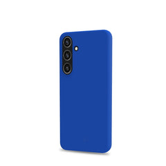 CROMO - Cover in morbido TPU con finitura soft touch colore blu compatibile con Samsung Galaxy S24 5G/ Galaxy S24 5G Enterprise Edition