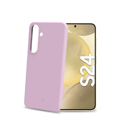 CROMO - Cover in morbido TPU con finitura soft touch colore rosa compatibile con Samsung Galaxy S24 5G/ Galaxy S24 5G Enterprise Edition