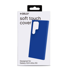 CROMO - Cover in morbido TPU con finitura soft touch colore blu compatibile con Samsung Galaxy S24 Ultra 5G/ Galaxy S24 Ultra 5G Enterprise Edition