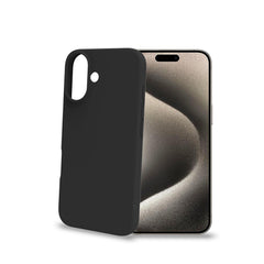 CROMO - Cover in morbido TPU con finitura soft touch colore nero compatibile con Apple iPhone 16 [IPHONE 16 CASES]