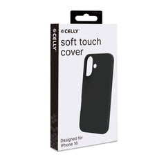 CROMO - Cover in morbido TPU con finitura soft touch colore nero compatibile con Apple iPhone 16 [IPHONE 16 CASES]