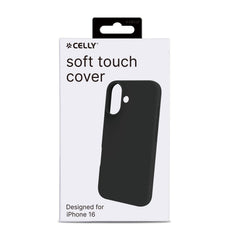 CROMO - Cover in morbido TPU con finitura soft touch colore nero compatibile con Apple iPhone 16 [IPHONE 16 CASES]