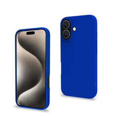 CROMO - Cover in morbido TPU con finitura soft touch colore blu compatibile con Apple iPhone 16 [IPHONE 16 CASES]