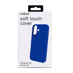CROMO - Cover in morbido TPU con finitura soft touch colore blu compatibile con Apple iPhone 16 [IPHONE 16 CASES]