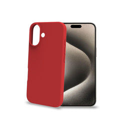 CROMO - Cover in morbido TPU con finitura soft touch colore rosso compatibile con Apple iPhone 16 [IPHONE 16 CASES]