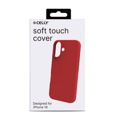 CROMO - Cover in morbido TPU con finitura soft touch colore rosso compatibile con Apple iPhone 16 [IPHONE 16 CASES]
