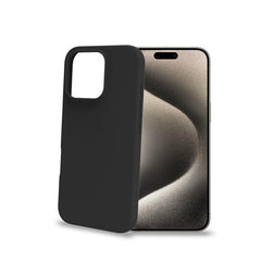 CROMO - Cover in morbido TPU con finitura soft touch colore nero compatibile con Apple iPhone 16 Pro [IPHONE 16 CASES]
