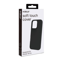 CROMO - Cover in morbido TPU con finitura soft touch colore nero compatibile con Apple iPhone 16 Pro [IPHONE 16 CASES]