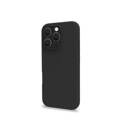 CROMO - Cover in morbido TPU con finitura soft touch colore nero compatibile con Apple iPhone 16 Pro [IPHONE 16 CASES]