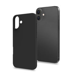 CROMO - Cover in morbido TPU con finitura soft touch colore nero compatibile con Apple iPhone 16 Plus [IPHONE 16 CASES]