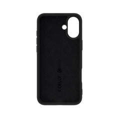 CROMO - Cover in morbido TPU con finitura soft touch colore nero compatibile con Apple iPhone 16 Plus [IPHONE 16 CASES]