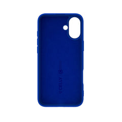 CROMO - Cover in morbido TPU con finitura soft touch colore blu compatibile con Apple iPhone 16 Plus [IPHONE 16 CASES]