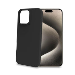 CROMO - Cover in morbido TPU con finitura soft touch colore nero compatibile con Apple iPhone 16 Pro Max [IPHONE 16 CASES]