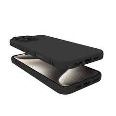 CROMO - Cover in morbido TPU con finitura soft touch colore nero compatibile con Apple iPhone 16 Pro Max [IPHONE 16 CASES]