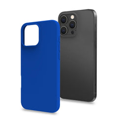 CROMO - Cover in morbido TPU con finitura soft touch colore blu compatibile con Apple iPhone 16 Pro Max [IPHONE 16 CASES]