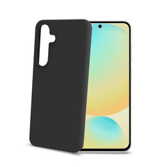 CROMO - Cover in morbido TPU con finitura soft touch colore nero compatibile con Samsung Galaxy S24 FE