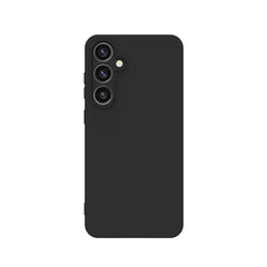 CROMO - Cover in morbido TPU con finitura soft touch colore nero compatibile con Samsung Galaxy S24 FE