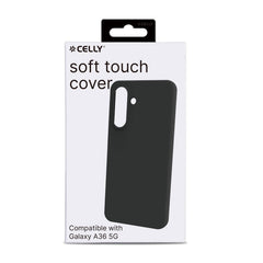 CROMO - Cover in morbido TPU con finitura soft touch colore nero compatibile con Samsung Galaxy A36 5G/ Galaxy A36 5G Enterprise Edition