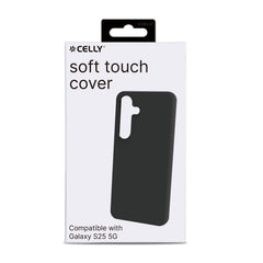 CROMO - Cover in morbido TPU con finitura soft touch colore nero compatibile con Samsung Galaxy S25 5G/ Galaxy S25 5G Enterprise Edition