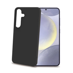 CROMO - Cover in morbido TPU con finitura soft touch colore nero compatibile con Samsung Galaxy S25+ 5G