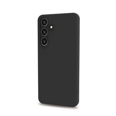 CROMO - Cover in morbido TPU con finitura soft touch colore nero compatibile con Samsung Galaxy S25+ 5G