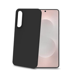 CROMO - Cover in morbido TPU con finitura soft touch colore nero compatibile con Samsung Galaxy S25 Edge