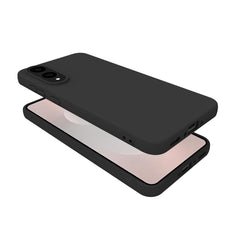 CROMO - Cover in morbido TPU con finitura soft touch colore nero compatibile con Samsung Galaxy S25 Edge