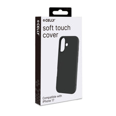 CROMO - Cover in morbido TPU con finitura soft touch colore nero compatibile con Apple iPhone 17 [IPHONE 17 CASES]