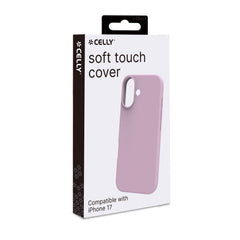CROMO - Cover in morbido TPU con finitura soft touch colore rosa compatibile con Apple iPhone 17 [IPHONE 17 CASES]