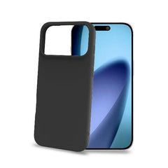 CROMO - Cover in morbido TPU con finitura soft touch colore nero compatibile con Apple iPhone 17 Pro Max [IPHONE 17 CASES]
