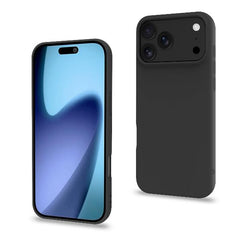 CROMO - Cover in morbido TPU con finitura soft touch colore nero compatibile con Apple iPhone 17 Pro Max [IPHONE 17 CASES]