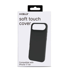 CROMO - Cover in morbido TPU con finitura soft touch colore nero compatibile con Apple iPhone Air [IPHONE 17 CASES]